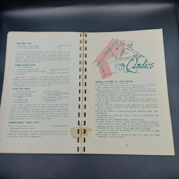 Vtg 1955 Christmas Greetings Michigan Consolidated Gas Company Spiral Cookbook - Picture 4 of 6
